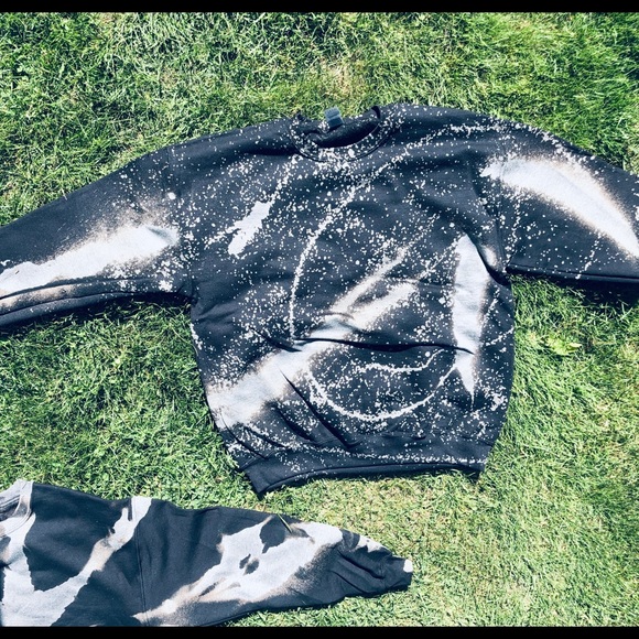 Men’s Large Bleach Dyed Crewneck never worn - Picture 3 of 4